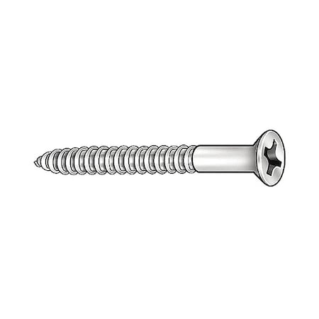 Wood Screw, #9, 3 in, Zinc Plated Steel Flat Head Phillips Drive, 100 PK MPN:WPFI0-903000-100P