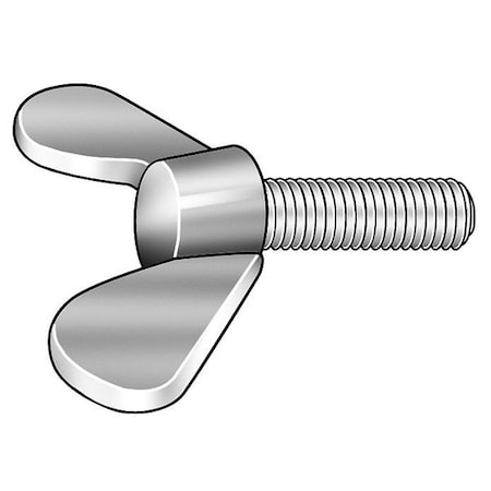 Thumb Screw, M4-0.70 Thread Size, Rounded Wing, Plain 18-8 Stainless Steel, 8.6 mm Head Ht MPN:WS6X04016-001P1