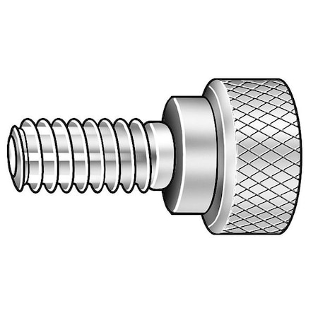 Thumb Screw, #8-32 Thread Size, Round, Plain 18-8 Stainless Steel, 7/32 in Head Ht, 7/8 in Lg MPN:Z2316SS