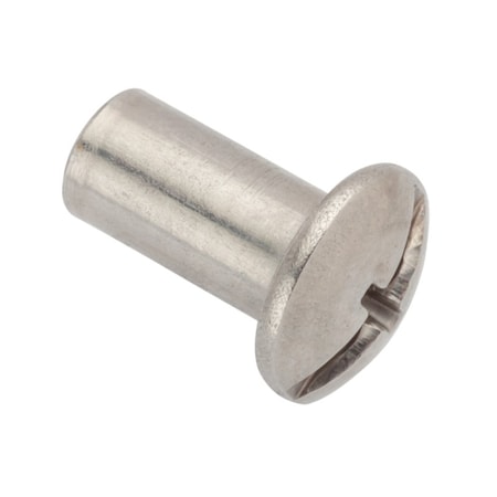 Barrel Bolt, #10-24, 1/2 in Brl Lg, 1/4 in Brl Dia, Stainless Steel Plain, 5 PK MPN:Z4408SS