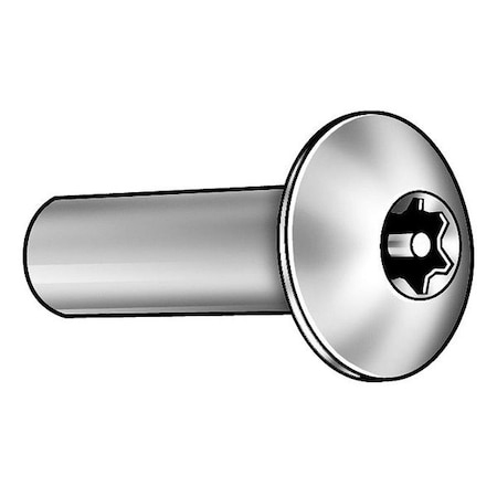 Barrel Bolt, #10-24, 1/2 in Brl Lg, 1/4 in Brl Dia, Stainless Steel Plain MPN:Z4408T6S