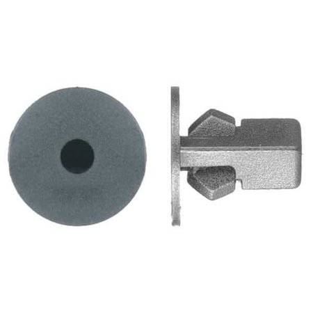 Push-In Rivet Retainer, Round, Black, PK25 MPN:1605PK