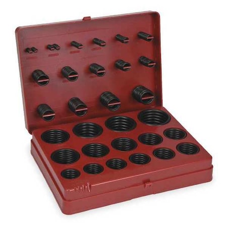 O-Ring Assortment, Buna N, 382 Pcs, 30 Szs MPN:1RGX6