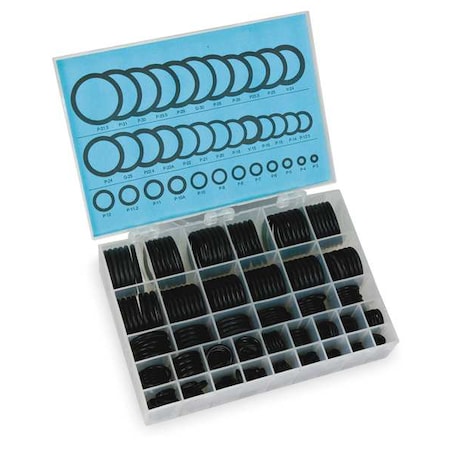O-Ring Assortment, Buna N, 380 Pcs, 36 Szs MPN:1RGX9
