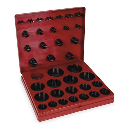 O-Ring Assortment, Buna N, 485 Pcs, 37 Szs MPN:1RGZ3