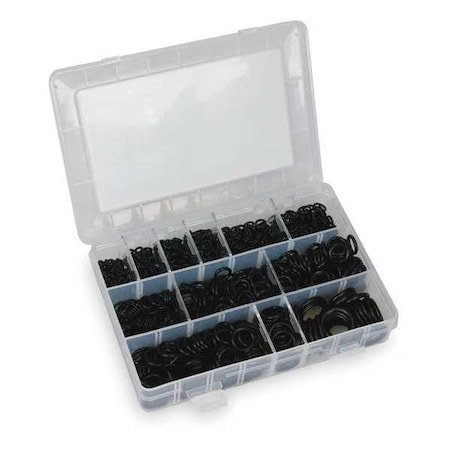 O-Ring Assortment, Buna N, 1050 Pcs, 12 Szs MPN:1RGZ5