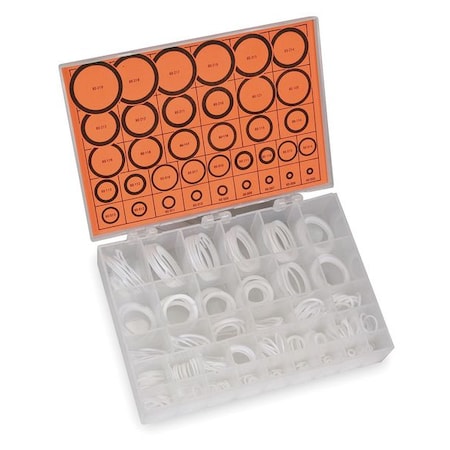 Backup Ring Asst, PTFE, 325 Pcs, 36 Sizes MPN:1RGZ7