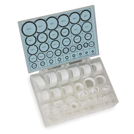 O-Ring Assortment, PTFE, 325 Pcs, 36 Sizes MPN:1RHA1