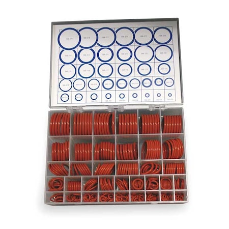 O-Ring Asst, Silicone, 436 Pcs, 36Szs MPN:3CVZ8