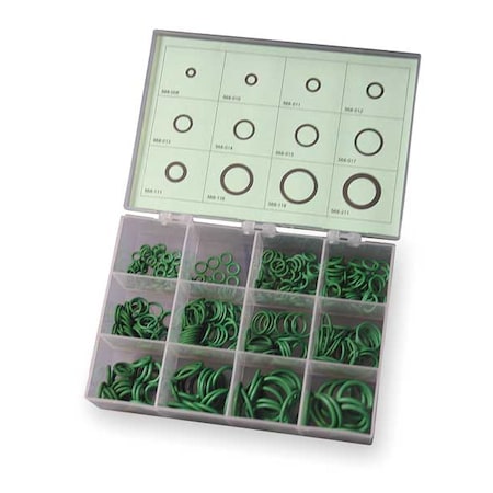 O-Ring Asst, HNBR, 200 Pcs, 12 Szs MPN:3CWA1