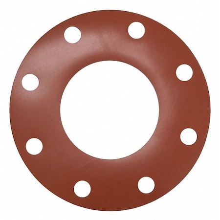 Flange Gasket, Full Face, 4 In, Silicone MPN:4CYX2