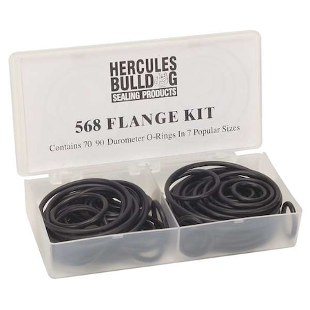 O-Ring Asst, Buna N, 568 Flange, 70Pc MPN:5JJT5