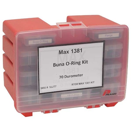 O-Ring Asst, MaxKit, Buna 70A, 1415Pc MPN:5JJT7