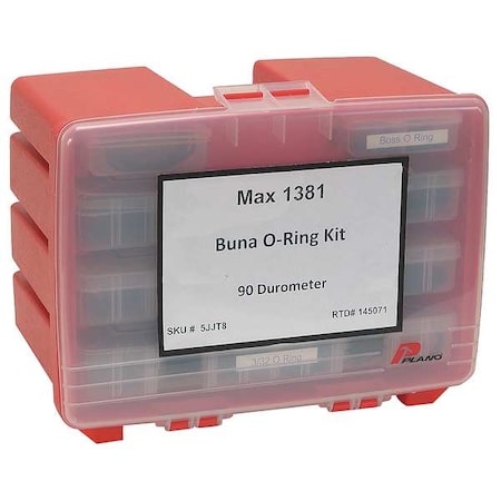 O-Ring Asst, MaxKit, Buna 90A, 1415Pc MPN:5JJT8