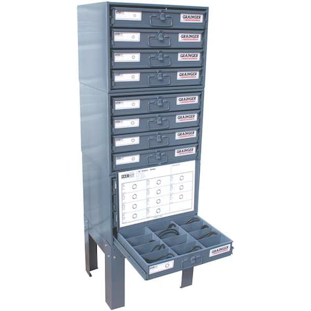 Viton O-Ring Asst, Steel Cabinet, 1324 Pc MPN:5JKC2