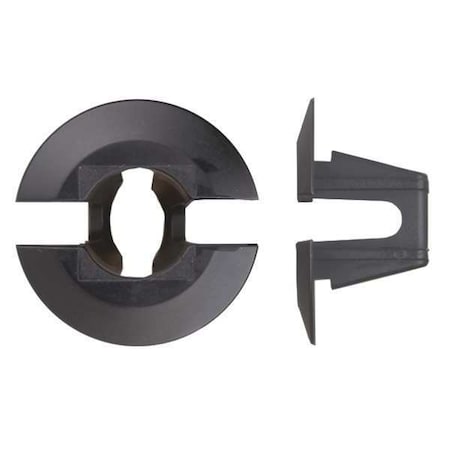 Push-In Rivet Retainer, Round, Black, PK100 MPN:9695PK