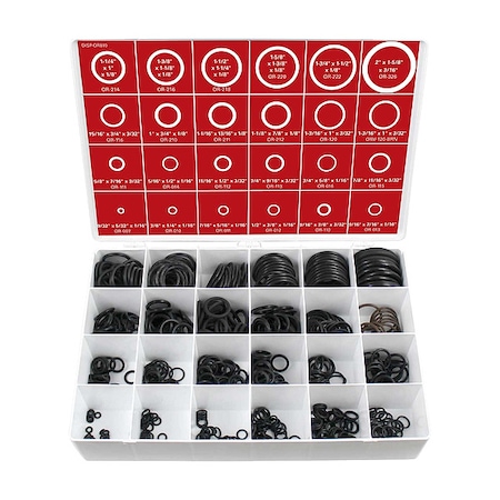 O-Ring Asst, Buna N And Viton, 610 PC MPN:DISP-OR810