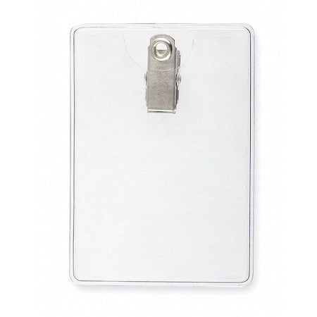 Badge Holder, Clip, 4 1/8 inH, PK5 MPN:2XKF1