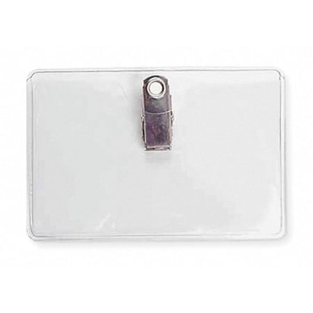 Badge Holder, Clip, 3 1/4 inH, PK5 MPN:2XKF2