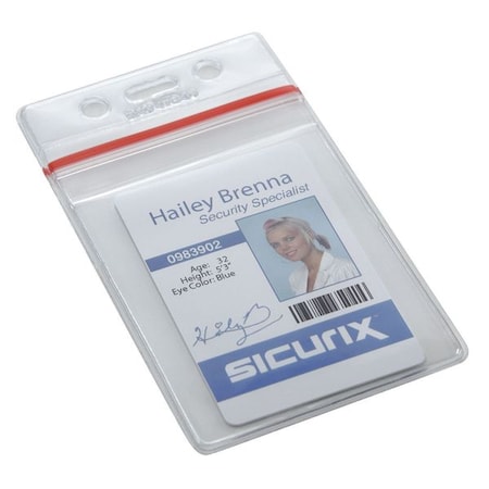 Badge Holder, Pouch, 5 1/2 inH, PK50 MPN:54HP87