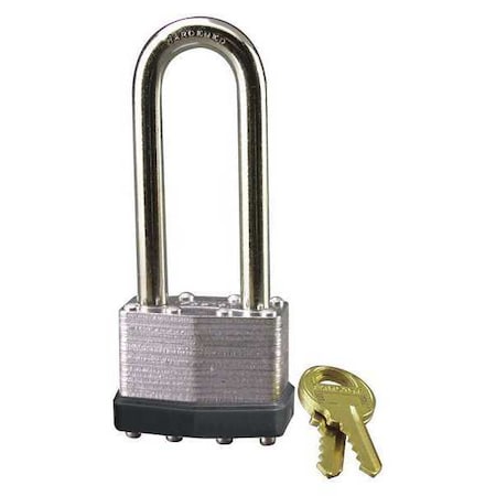 Padlock, Keyed Alike, Long Shackle, Rectangular Steel Body, Steel Shackle, 27/32 in W MPN:1801KALJWWG