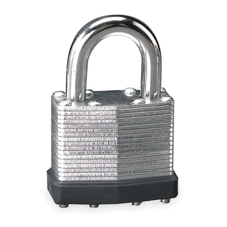 Padlock, Keyed Alike, Standard Shackle, Rectangular Steel Body, Steel Shackle, 27/32 in W MPN:1XRT6
