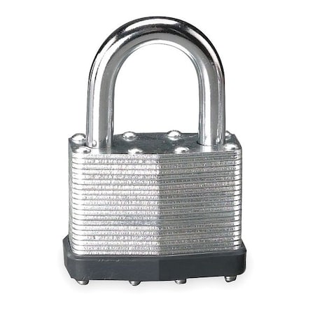 Padlock, Keyed Different, Standard Shackle, Rectangular Steel Body, Steel Shackle, 1 in W MPN:1XRT8