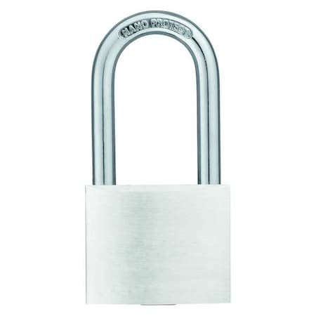Padlock, Keyed Alike, Long Shackle, Rectangular Aluminum Body, Hardened Steel Shackle, 7/8 in W MPN:48JP93