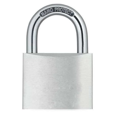 Padlock, Keyed Alike, Standard Shackle, Rectangular Aluminum Body, Hardened Steel Shackle, 7/8 in W MPN:48JP95