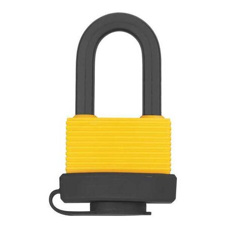 Padlock, Keyed Different, Standard Shackle, Rectangular Aluminum Body, Steel Shackle, 13/16 in W MPN:48JP99