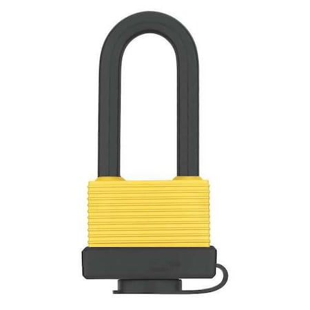 Padlock, Keyed Alike, Standard Shackle, Rectangular Aluminum Body, Steel Shackle, 7/8 in W MPN:48JR01