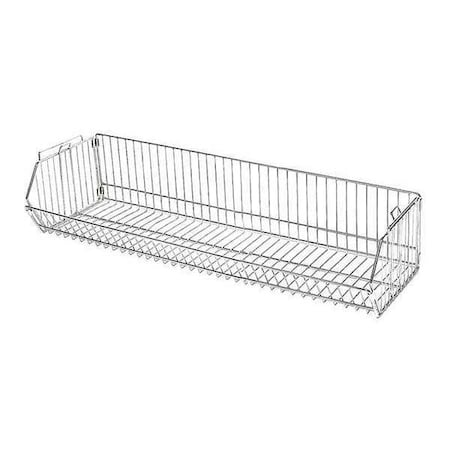 Stacking Basket, 20inx12inX36in, Silver MPN:45VY47