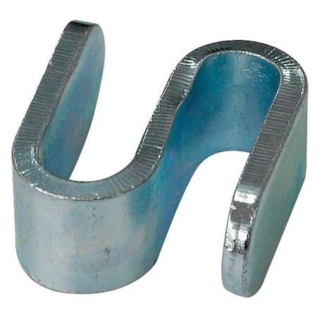 Shelf S Hook, 1 1/2x1/2x1in, Silver, PK8 MPN:5GRP9