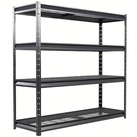 Bulk Rack Shelving, 24 in D, 77 in W, 4 Shelves MPN:7304K