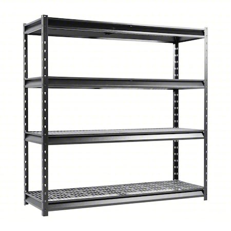 Atlas 4-Tier 72 in.W x 24 in.D x 72 in.H Heavy Duty Garage Shelving Load 8000 Lbs, Hammertone MPN:ATLAS 722472-4H2000