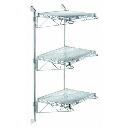 Stainless Steel Wire Wall Shelving, 18