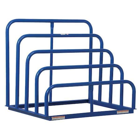 Starter Vertical Sheet Storage Rack, 36 in D, 48 in W, 4 Shelves, Blue MPN:VHSR-4