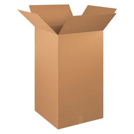 20 in x 20 in x 36 in Shipping Box, Kraft, Corrugate, Single Wall, 32 ECT MPN:10Y707