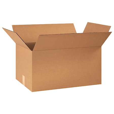 24 in x 14 in x 12 in Shipping Box, Kraft, Corrugate, Single Wall, 32 ECT MPN:10Y739