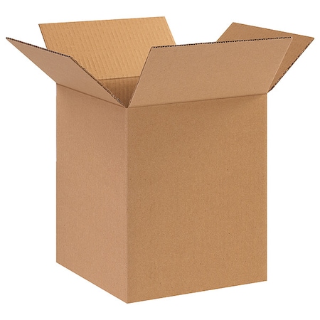 10 in x 10 in x 12 in Shipping Box, Kraft, Corrugate, Single Wall, 32 ECT MPN:11A676