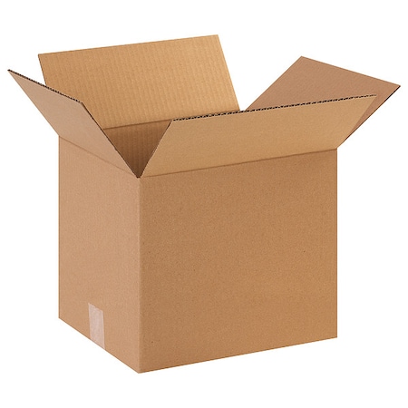 12 in x 10 in x 10 in Shipping Box, Kraft, Corrugate, Single Wall, 32 ECT MPN:11A685