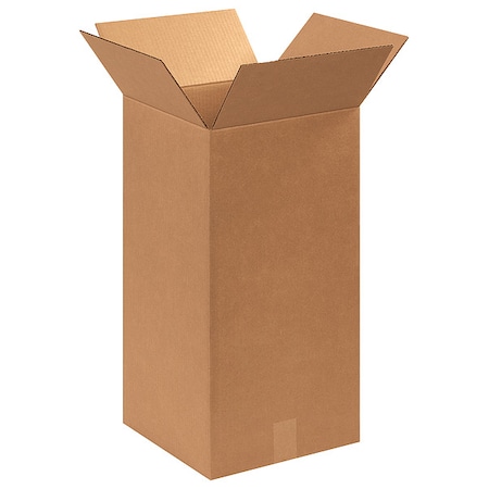 12 in x 12 in x 24 in Shipping Box, Kraft, Corrugate, Single Wall, 32 ECT MPN:11A695