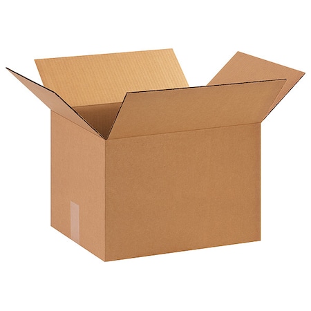 15 in x 12 in x 10 in Shipping Box, Kraft, Corrugate, Single Wall, 32 ECT MPN:11A725