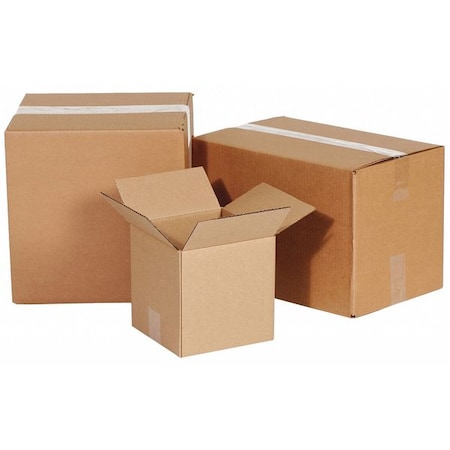 6 in x 6 in x 4 in Shipping Box, Kraft, Corrugate, Single Wall, 32 ECT MPN:11K587