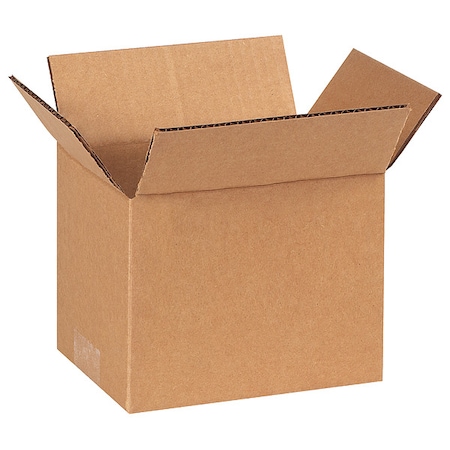 7 in x 6 in x 6 in Shipping Box, Kraft, Corrugate, Single Wall, 32 ECT MPN:11K594