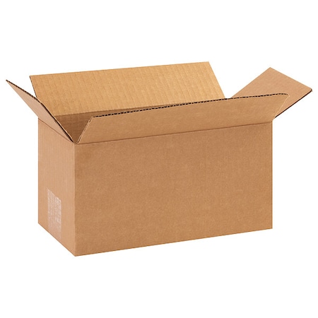 10 in x 5 in x 5 in Shipping Box, Kraft, Corrugate, Single Wall, 32 ECT MPN:11K631