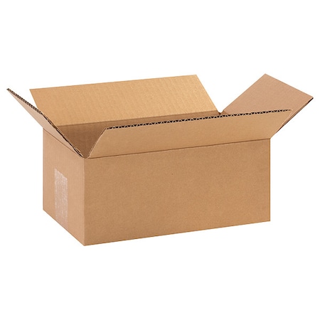 10 in x 6 in x 4 in Shipping Box, Kraft, Corrugate, Single Wall, 32 ECT MPN:11K632
