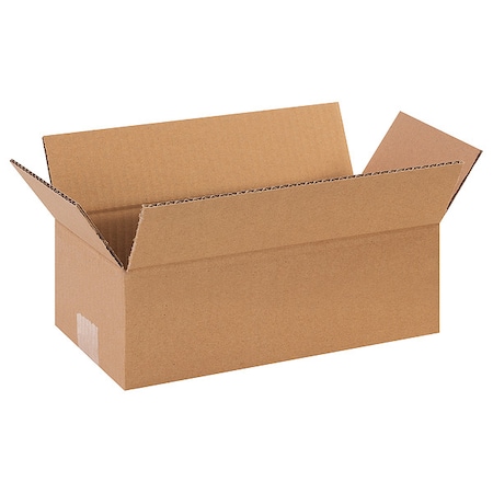 12 in x 6 in x 4 in Shipping Box, Kraft, Corrugate, Single Wall, 32 ECT MPN:11R198