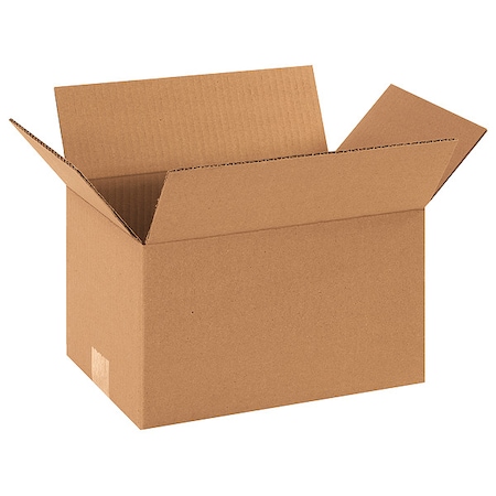 12 in x 8 in x 7 in Shipping Box, Kraft, Corrugate, Single Wall, 32 ECT MPN:11R207