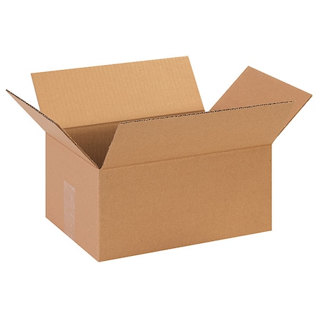 13 in x 9 in x 6 in Shipping Box, Kraft, Corrugate, Single Wall, 32 ECT MPN:11R217